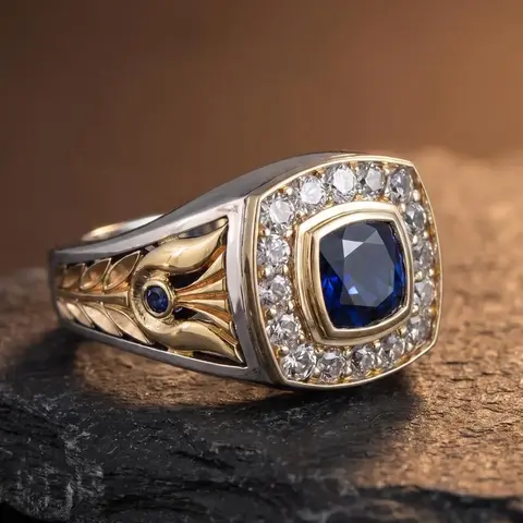 Vintage Fashion Men's Ring, Classic Geometric Design Ring for Party, Daily Clothing Decor, Trendy All-match & Exquisite Jewelry for Birthday Gift, Vintage Rings