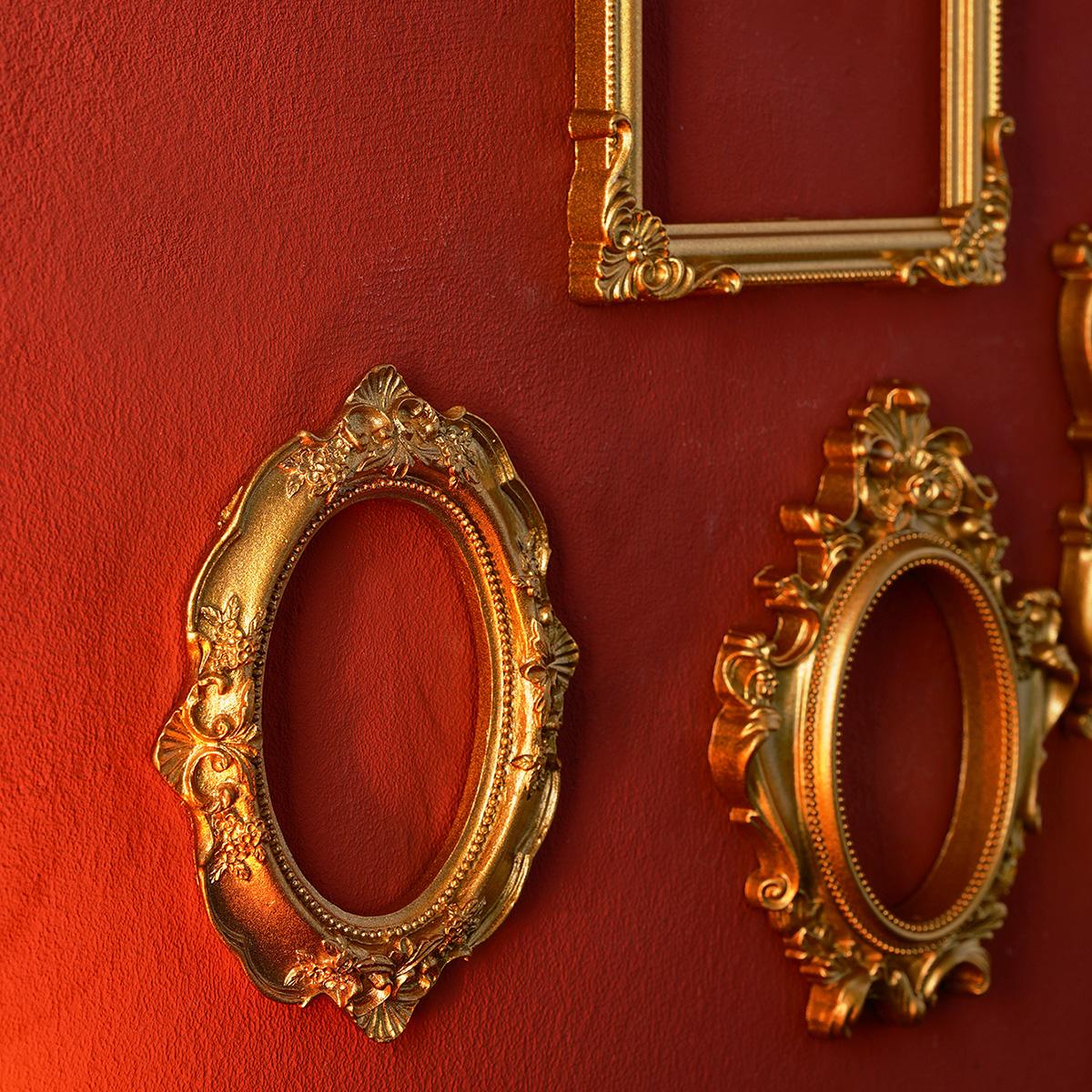 European Resin Frame Decoration, DIY Wall Decor, Multiple Styles Available, Photography Prop, Miniature House Ornament, Classic Rectangular Frame