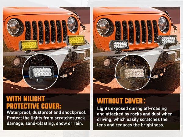 Nilight 2Pcs 6.5 Inch Double-Row LED Light Bar Covers, 5.2inch*3inch*0.6inch Amber PC Plastic, Protective, Waterproof, Easy to Install, Decorates Vehicle Appearance, Boosts Fog Visibility, Ideal for Offroad Lights Use, Easy Install, Improves Visibility In Nilight 2Pcs 6.5 Inch Double-Row LED Light Bar Covers, 5.2inch*3inch*0.6inch Amber PC Plastic, Protective, Waterproof, Easy to Install, Decorates Vehicle Appearance, Boosts Fog Visibility, Ideal for Offroad Lights Use, Easy Install, Improves Visibility In