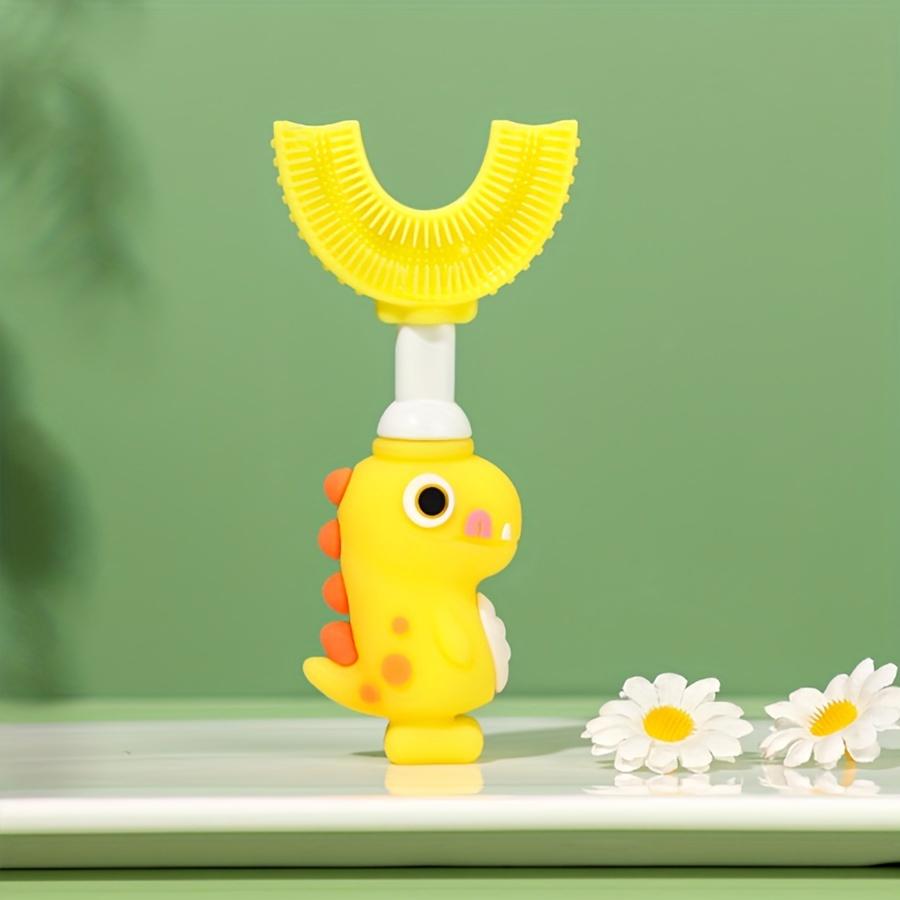 Toothbrush for Ages 2–7, Soft Food-Grade Silicone, 360° Cleaning Design, Portable Toddler Toothbrush