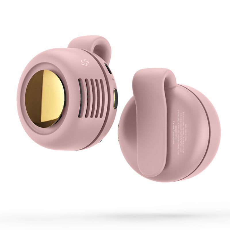 Portable Desktop Fan, Handheld USB Rechargeable Neck Clip Silent Bladeless Fan