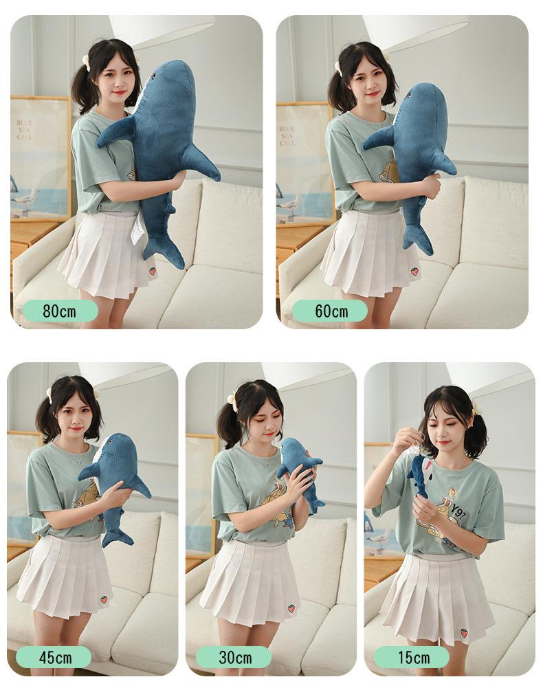 Shark plush pillow, stuffed toy, sleeping doll, children's gift