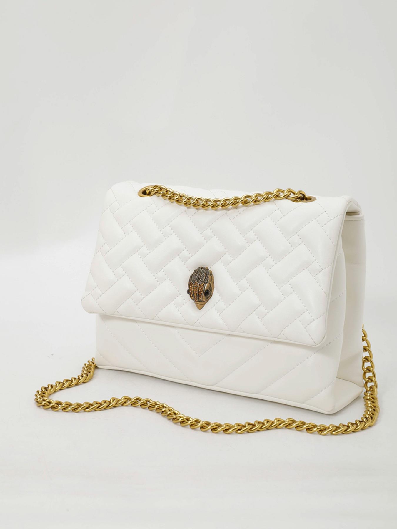 Fashion Crossbody Bag, Geometric Chain Letter Design, Large Capacity, Urban Commute, Shopping, Date Accessories, Daily Use