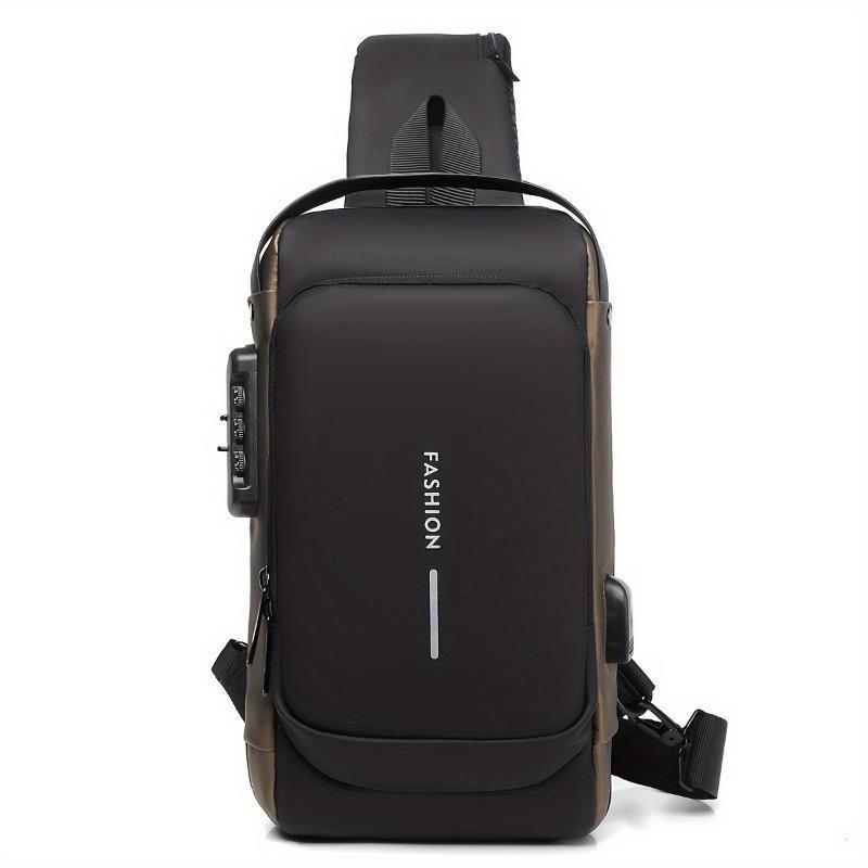 Men's Anti-Theft Chest Bag with Combination Lock — Durable Oxford Fabric, Adjustable Shoulder Strap; Ideal for Motorcycling and Casual Sports; Crossbody Style with a Summer Vibe. Men's Anti-Theft Chest Bag with Combination Lock — Durable Oxford Fabric, Adjustable Shoulder Strap; Ideal for Motorcycling and Casual Sports; Crossbody Style with a Summer Vibe.