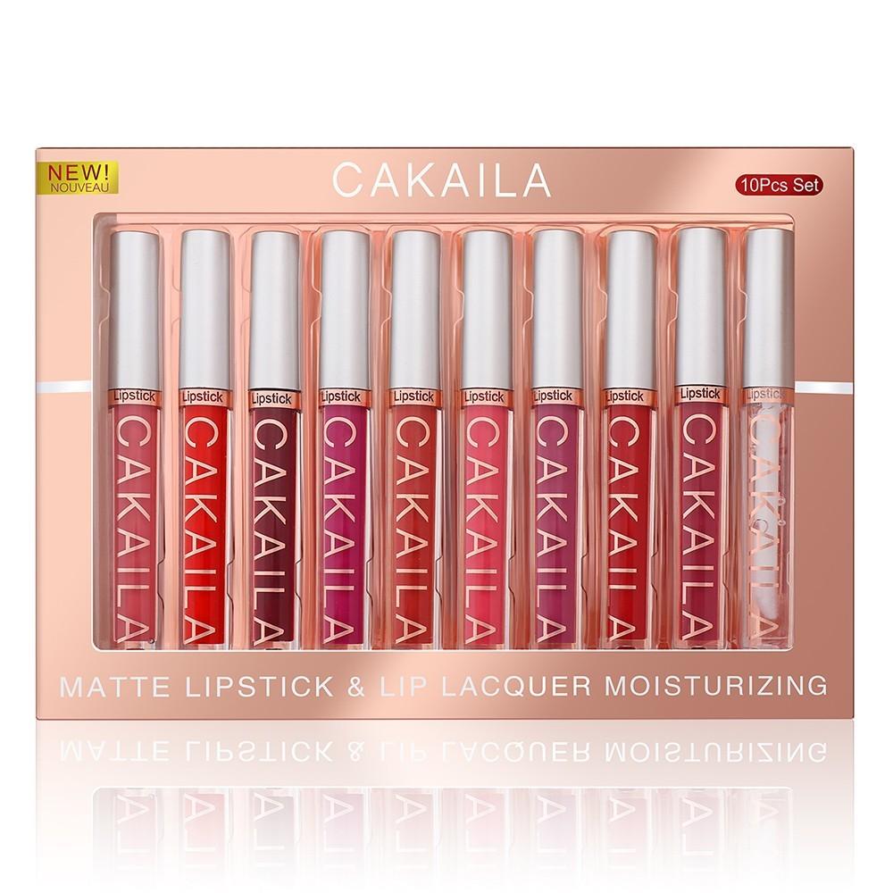 10Pcs Matte Lip Tint Set, Waterproof Transfer-Proof Lipstick, High Pigment Velvet Smooth Lip Gloss, Long Lasting Daily Lip Makeup, Gift Choice For Women