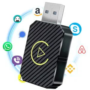 2 in 1 Wireless Apple CarPlay Adapter,for both Apple and Android,Android Auto Adapter,Wifi and Bluetooth 5.0,Plug & Play,suitable for Factory Wired Cars,Fast Connection,No Latency,Carplay Dongle