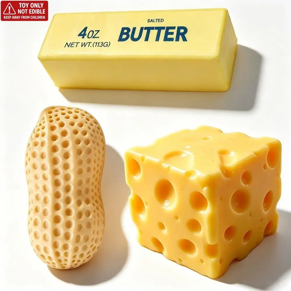 3pcs Soft Oversized Butter Stick, Slow Rising Decompression Toy, Giant Moisturizing Squeeze Toy, Desktop Decoration, Perfect Gift for Holiday Parties, Squishies Stress Relief