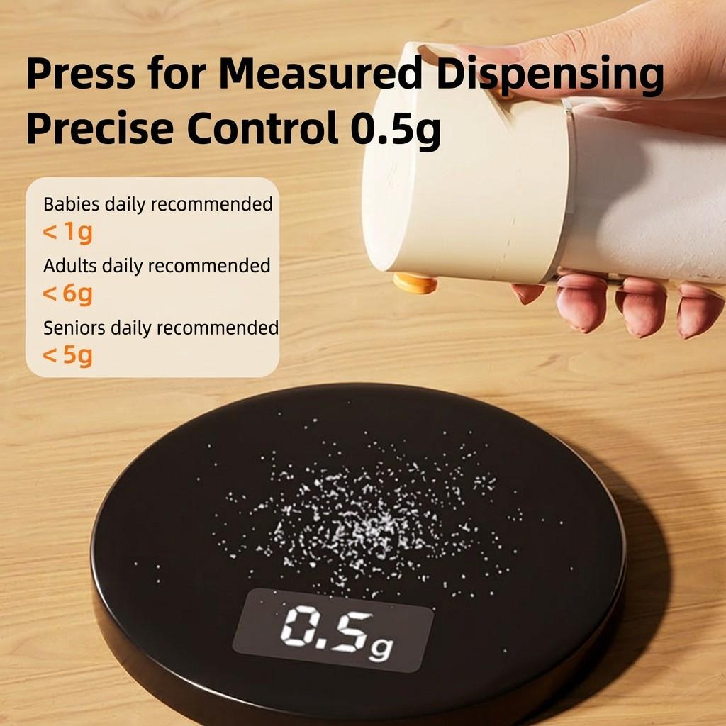 Quantitative Salt Dispenser, Sealed Moisture-Proof Seasoning Container, Ideal for Kitchen Use, Durable and Practical Design