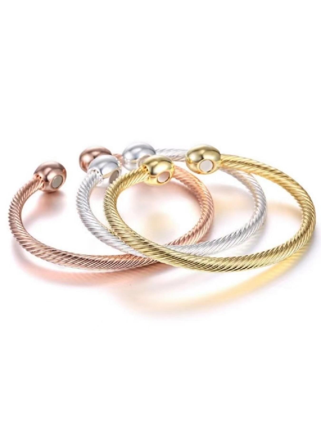 Trendy Magnetic Couple Bracelet, Adjustable Metal Thread Jewelry, Perfect for Dates, Parties, Music Festivals, Showcase Your Style