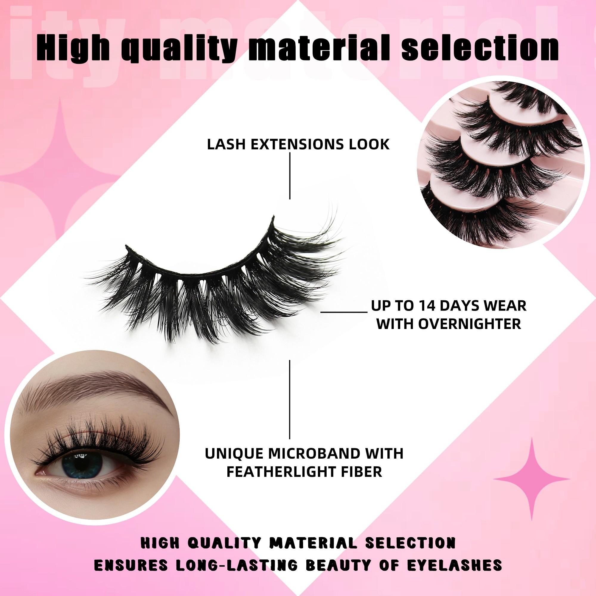 Btllssh Gift Box Ultra-Long Barbie Style Thick False Eyelashes 19mm, Thin Exaggerated CC Curl, Non-Toxic Solid Makeup Extension
