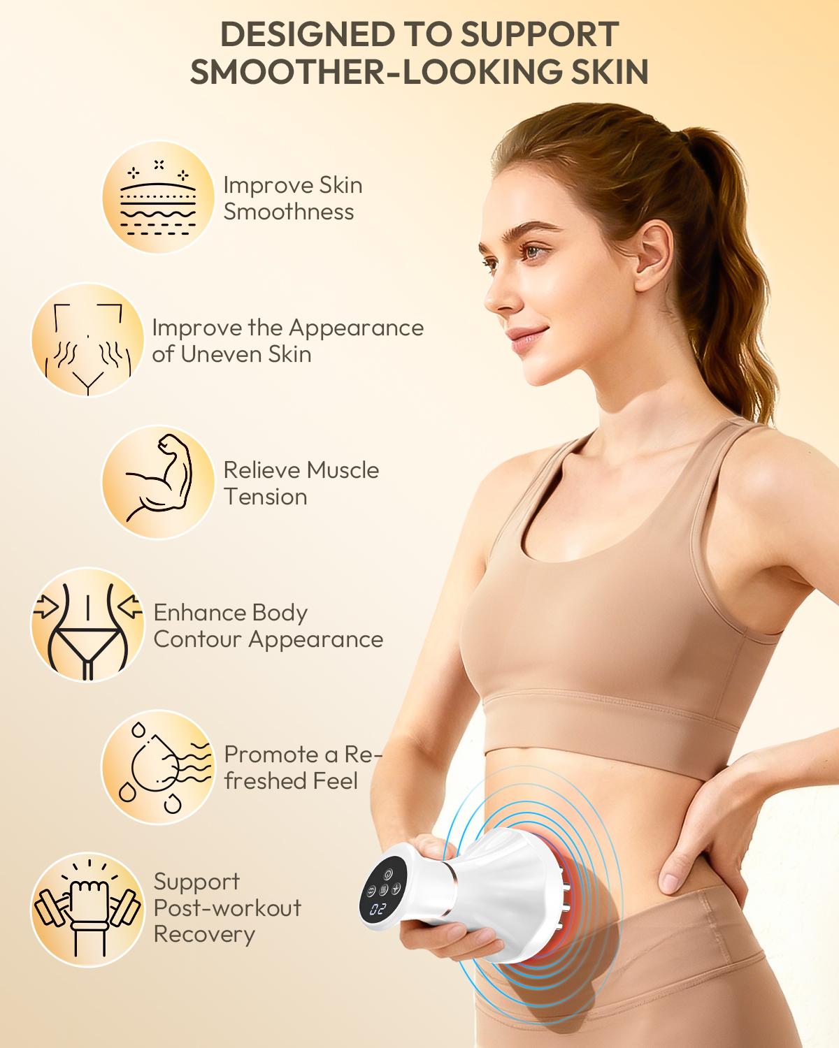 1 Count Body Sculpting Massage Tool, Handheld Electric Body Massager with Heat, Vibration & Soothing Pulse for Legs, Arms, Hips & Belly 1 Count Body Sculpting Massage Tool, Handheld Electric Body Massager with Heat, Vibration & Soothing Pulse for Legs, Arms, Hips & Belly