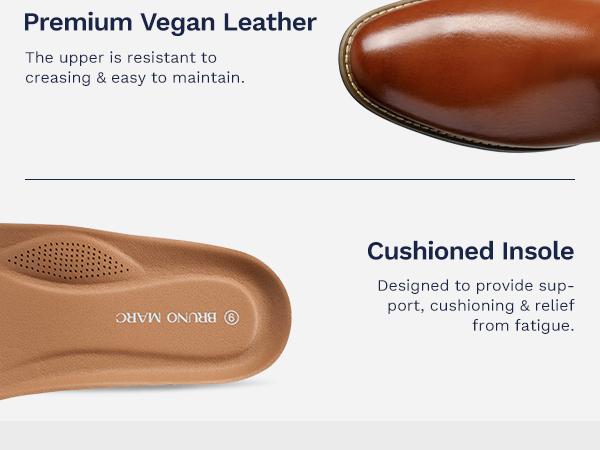 Bruno Marc Men's Vegan Leather Dress Chelsea Boots SpringStatements