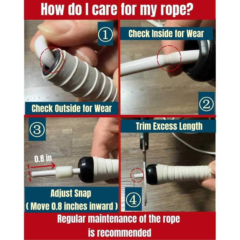 Boxing Jump Rope - -Free, 16% Heavier than Regular PVC Ropes, Adjustable Length, Hand-Wrapped Anti-Slip Grip Band Included - Ideal Skipping Rope for Boxing Boxing Jump Rope - -Free, 16% Heavier than Regular PVC Ropes, Adjustable Length, Hand-Wrapped Anti-Slip Grip Band Included - Ideal Skipping Rope for Boxing