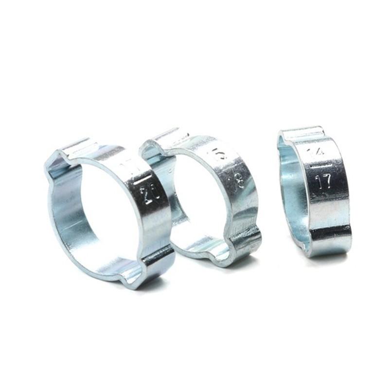 80pcs Dual Ear O-Ring Clamps for Air Fuel Hose, Gasoline Tube Clips, 5-20mm, Durable and Reliable, Ideal for Automotive Use