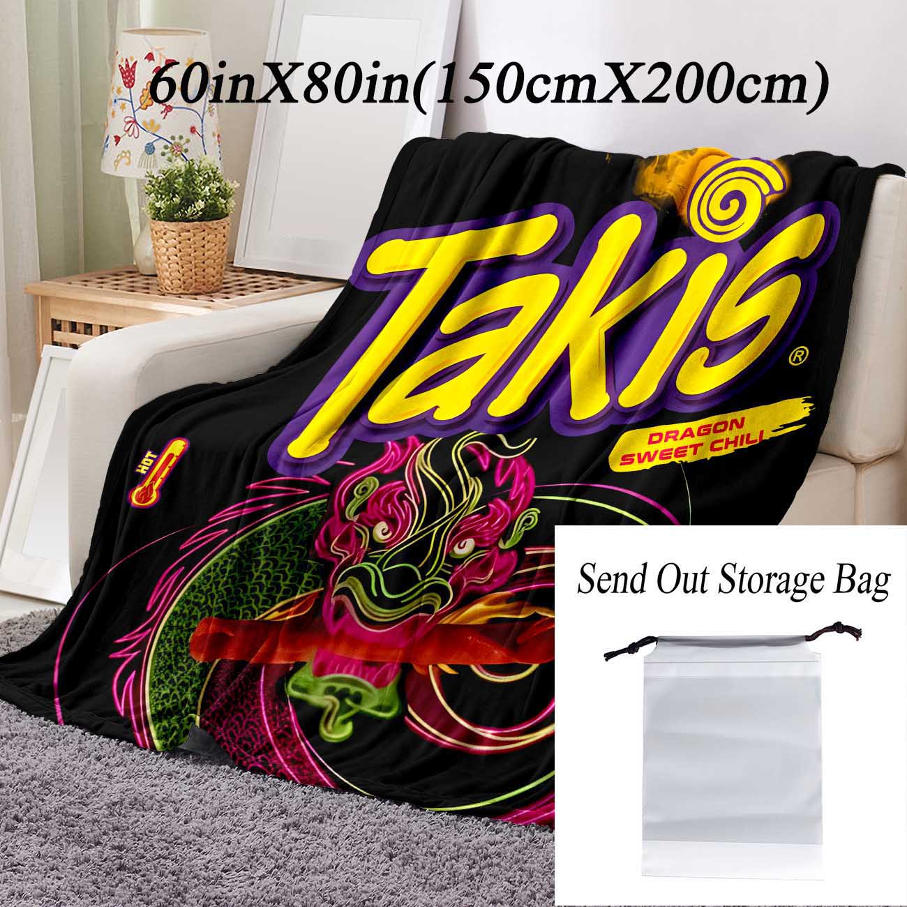 Potato Chips Pattern Throw Blanket, Soft Comfortable Throw Blanket, Warm Nap Blanket for Home Office Travel Camping, Bedroom Decor