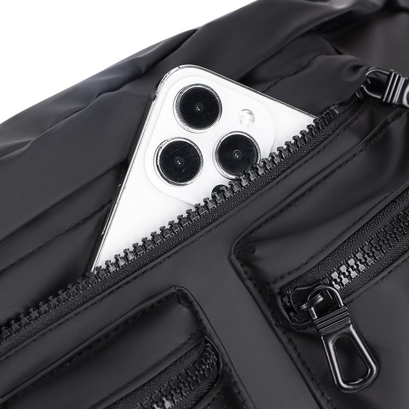 Outdoor Cycling Sports Bag, Waterproof Crossbody Backpack, Multi-Layer Waist Pack, Ideal for Running, Hiking, Biking, Daily Use