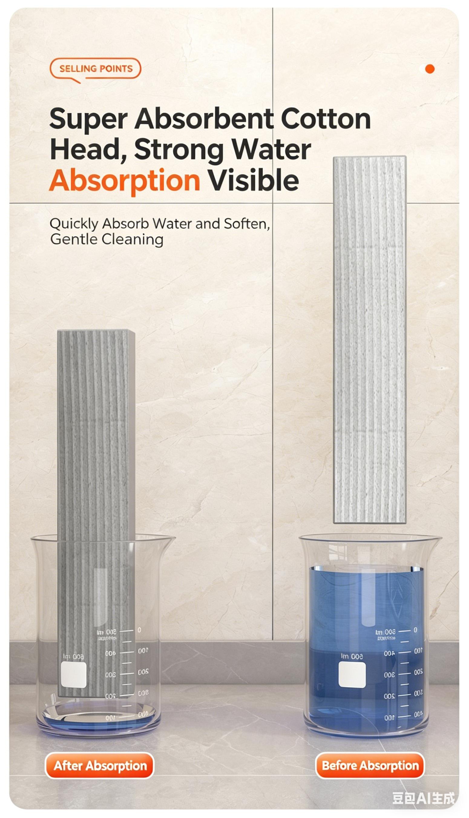Replaceable Sponge Mini Mop for Home Cleaning, Kitchen Use – Instant Absorption, Stain Removal, No More Rags Needed