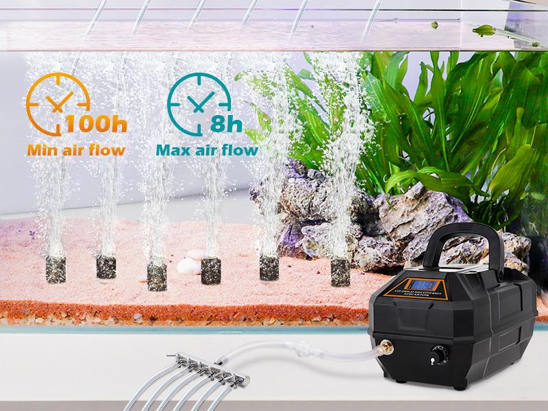 hygger Rechargeable Aquarium Pond Air Pump, Powerful Quiet Commercial Tank Air Pump with Hose Air Stone Check Valve Adjustable Flow Diverter Valve for Fishing Yacht/Power Outages/Hydroponic hygger Rechargeable Aquarium Pond Air Pump, Powerful Quiet Commercial Tank Air Pump with Hose Air Stone Check Valve Adjustable Flow Diverter Valve for Fishing Yacht/Power Outages/Hydroponic