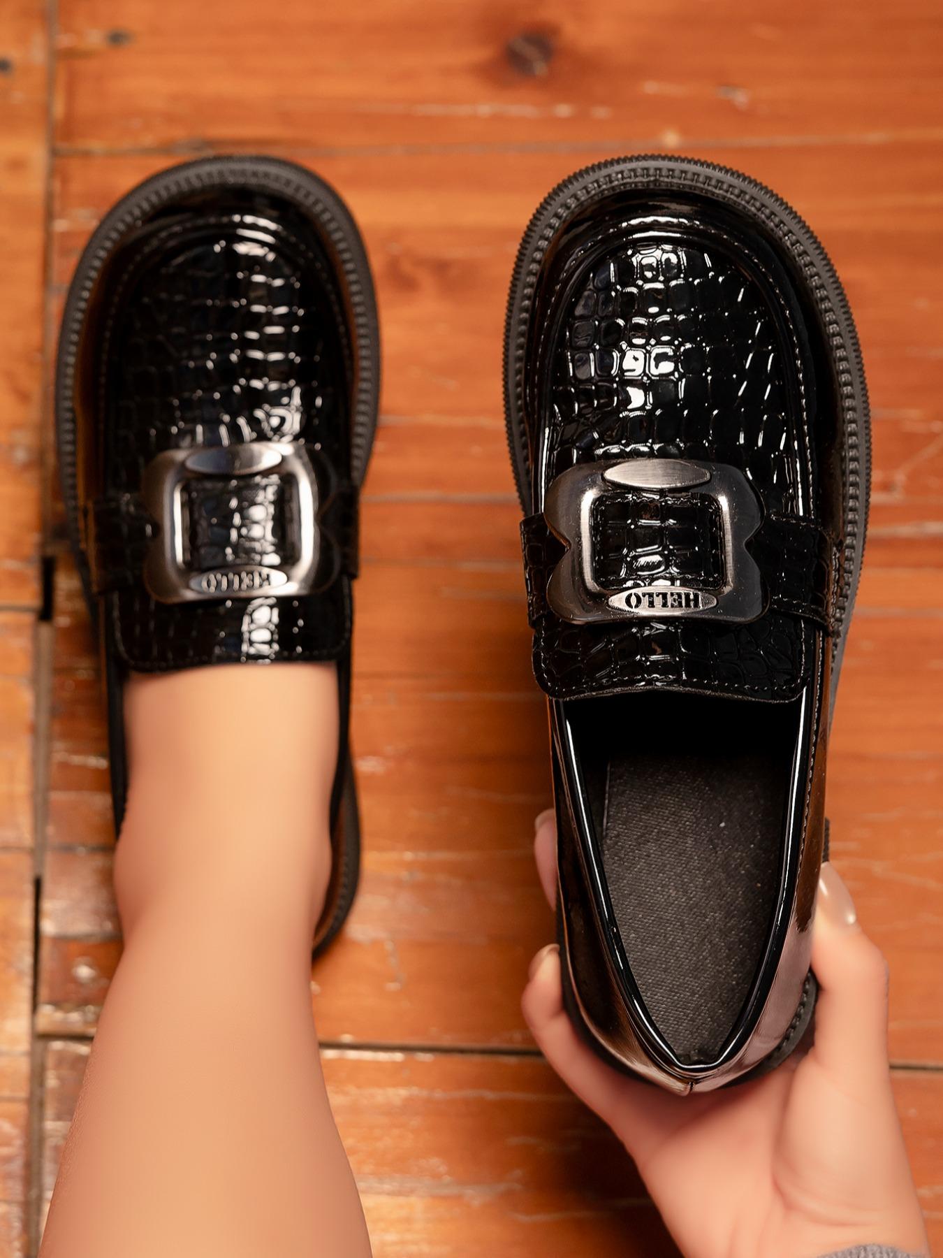 Women's Round Toe Loafers Size 36-42, Spring & Fall Fashion Casual Shoes, Versatile British Style Commute Footwear