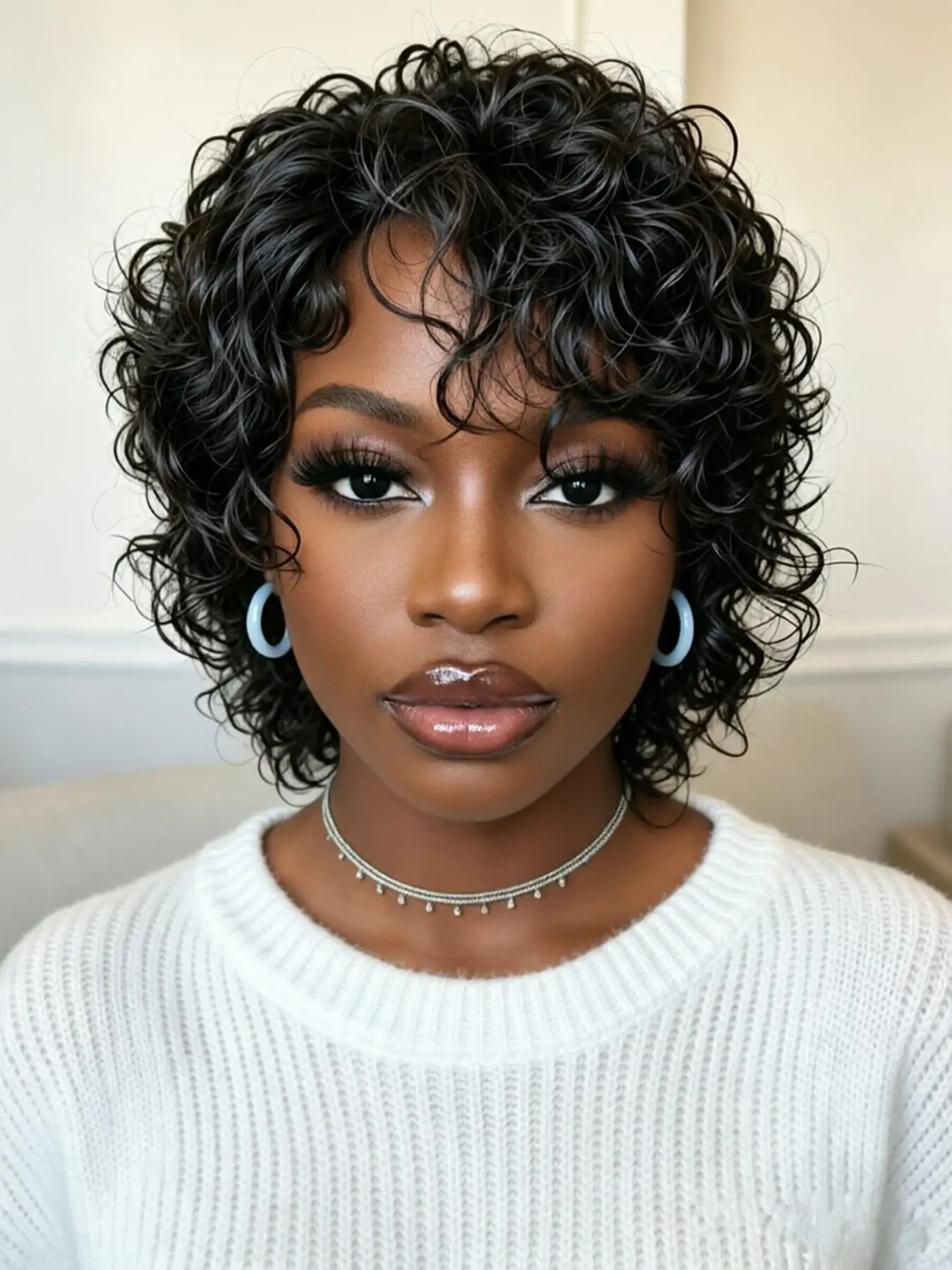 Pixie Wig 150% Density, High Density Wig, Short Curly Human Hair Wigs for Women, Daily Party Cosplay Use, Machine Made Pixie Cut Wig