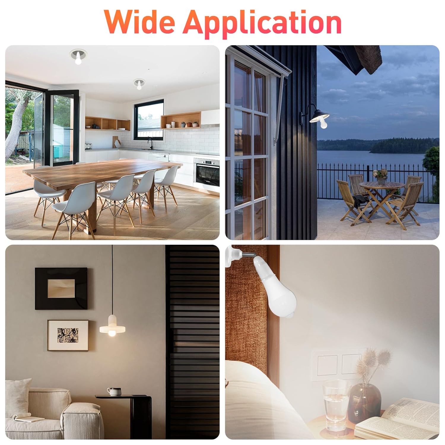 2 Pack E26 Light Socket Extender - Standard Medium Base Adapter, Adjustable 180° & 360°, Bulb Adapter Converter Max 200W, 0-250V