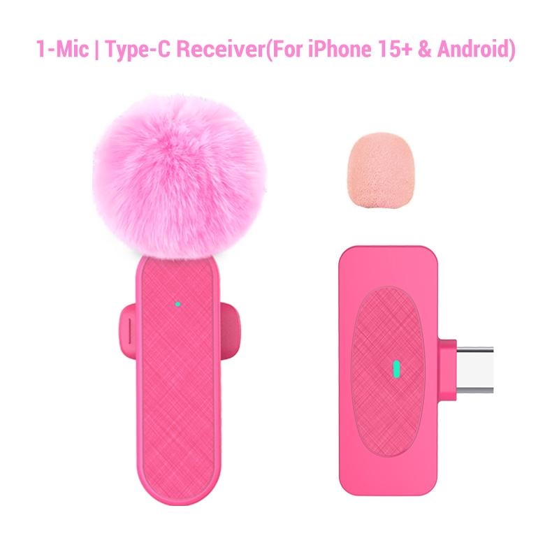 Professional Wireless Lavalier Microphone with Intelligent Noise Cancelling, Plug & Play for iPhone and Android Smartphones, Rechargeable Lapel Mic for Video Recording, Teaching, Interviews and Podcasts