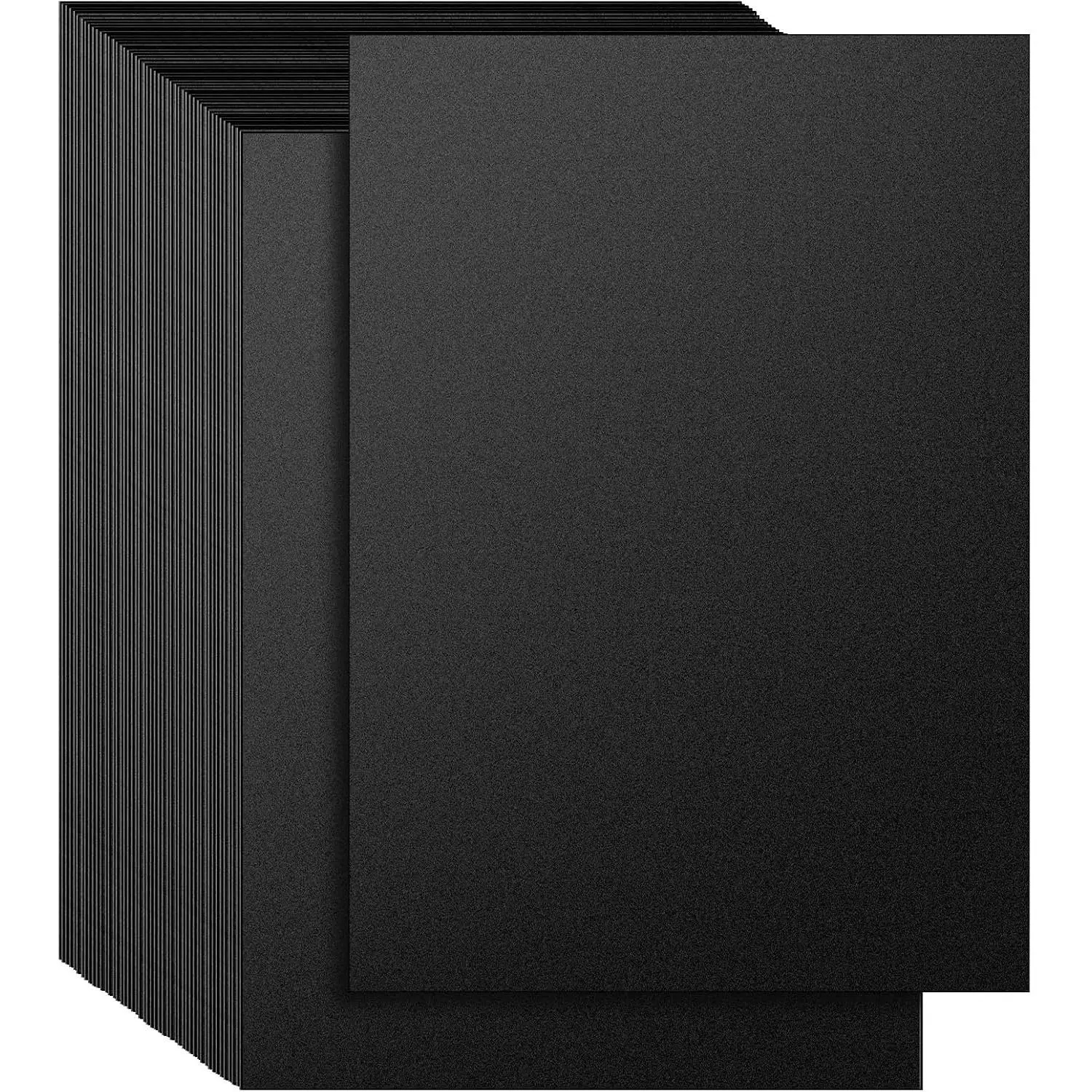100 Pcs Black Letter Size Poly Binding Covers 8-1/2 x 11 Inch