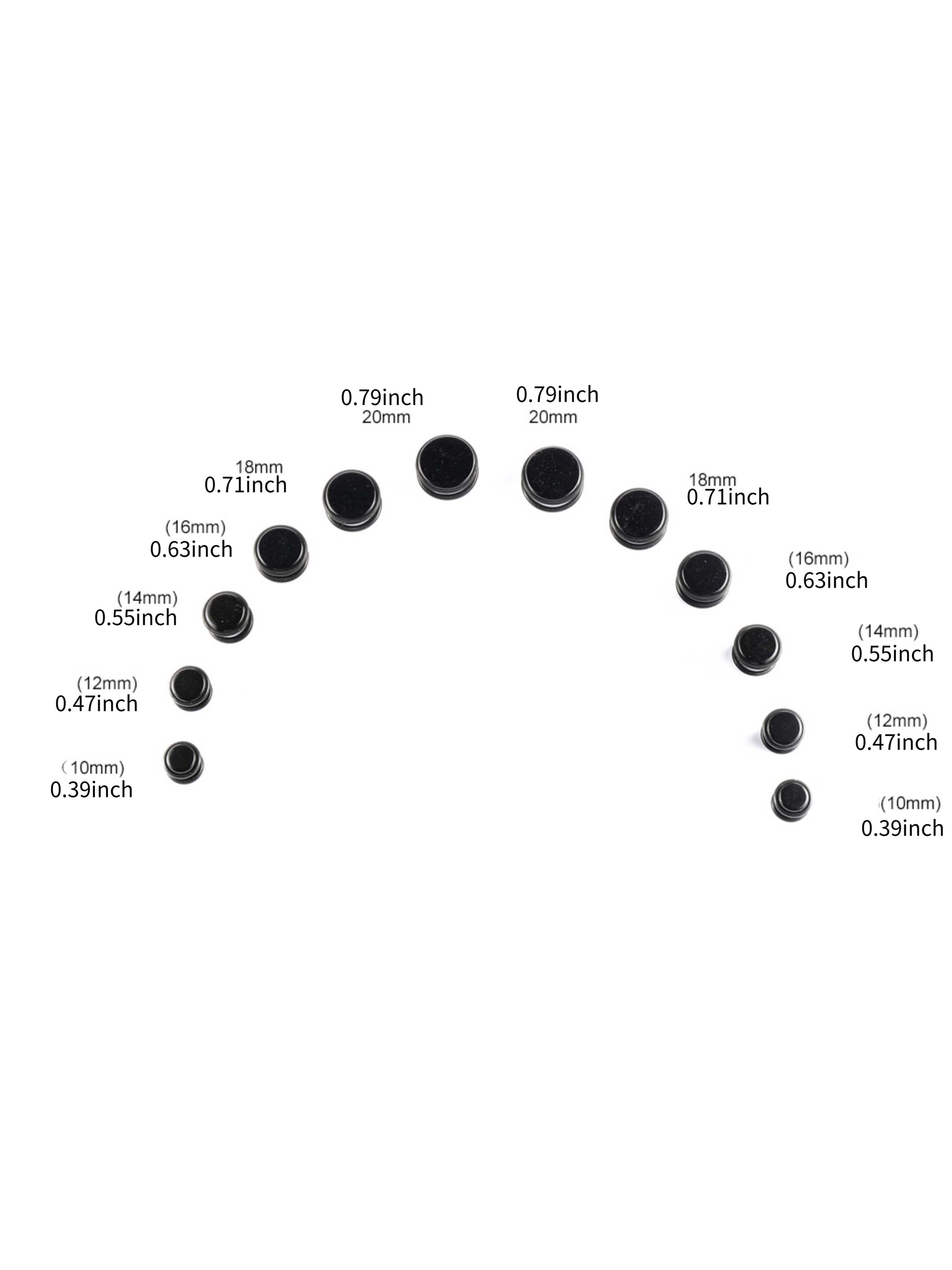 Ear Stretching Kit Gauges 24 Pieces Big Gauges 10mm-20mm Ear Gauges Expander Set Acrylic Ear Tapers and Plugs Body Earring Piercing Kits Black Color