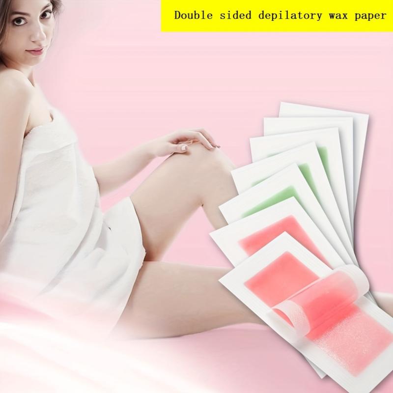 New 20-piece hair removal wax strips, suitable for lip, beard, lip, eyebrow, and high bikini line waxing, versatile summer hair removal wax paper with aloe vera and rose scents