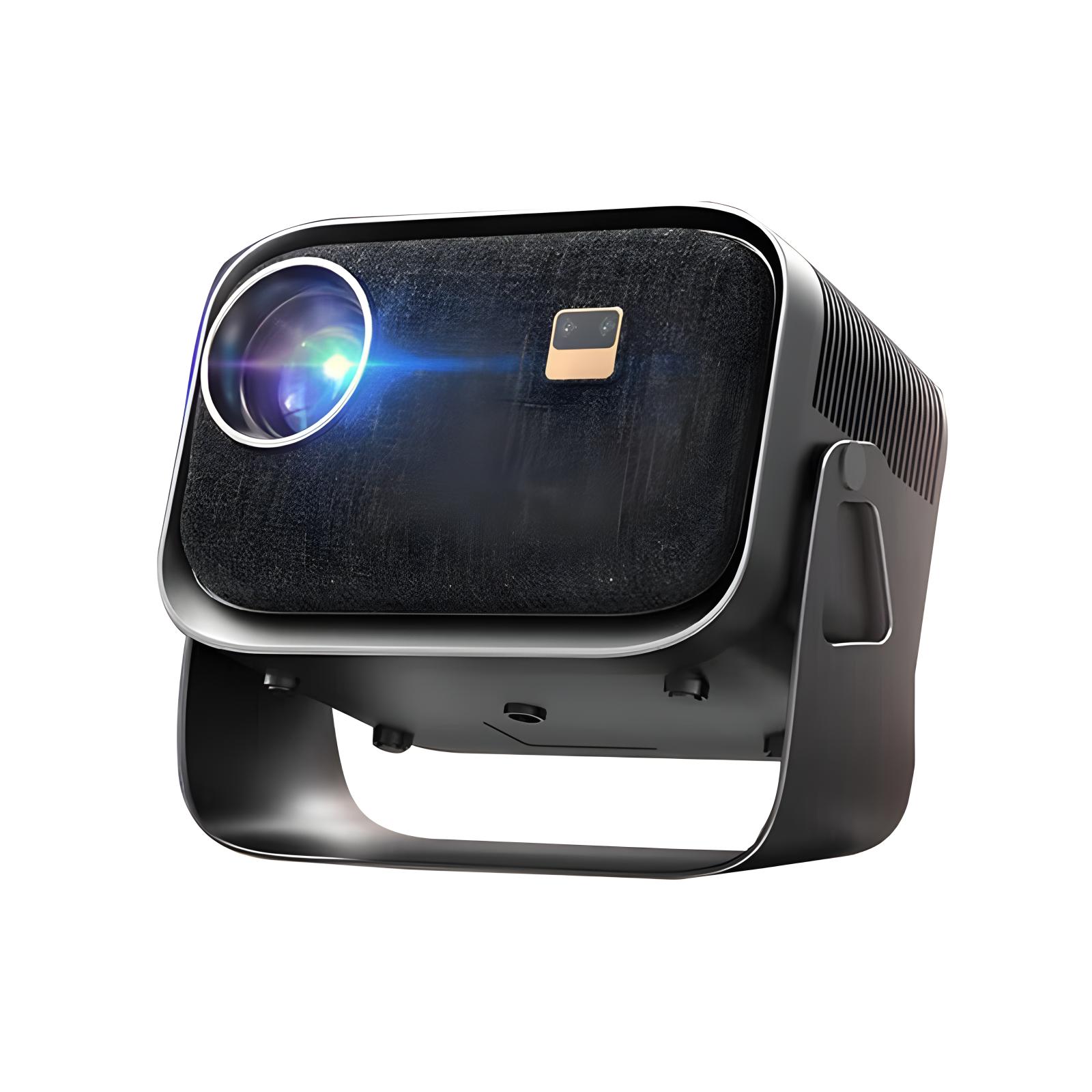 Mini smart projector, 4K1080P decoding ladder adjustment, mobile computer synchronized image function, portable large screen projector for office outdoor room Audio Electronic