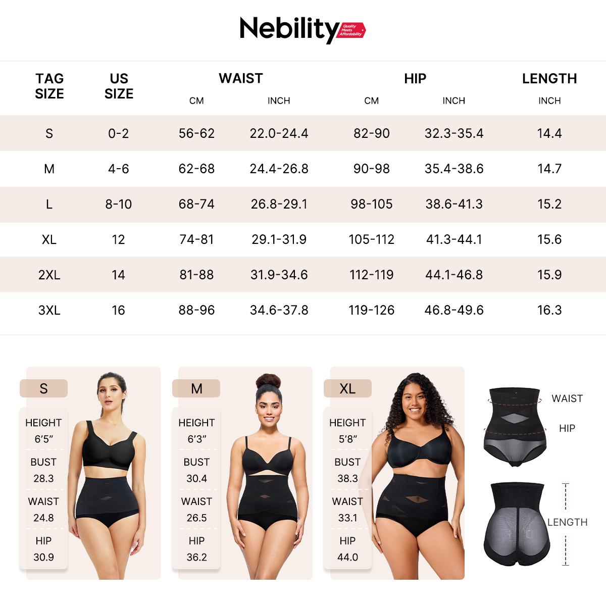 Nebility Women Hi-Waist Double Core Shaping Panty Basic Compression Womenswear Highwaist Tummy Control