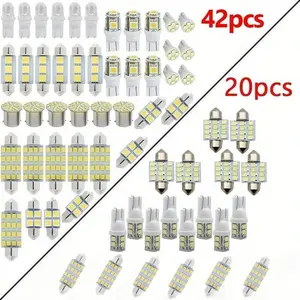 42-LED Car Interior Lights, 6000 K LED Replacement Xenon Bulbs for License Plate and Reading Lights, Car Interior Lighting for Enhanced Illumination