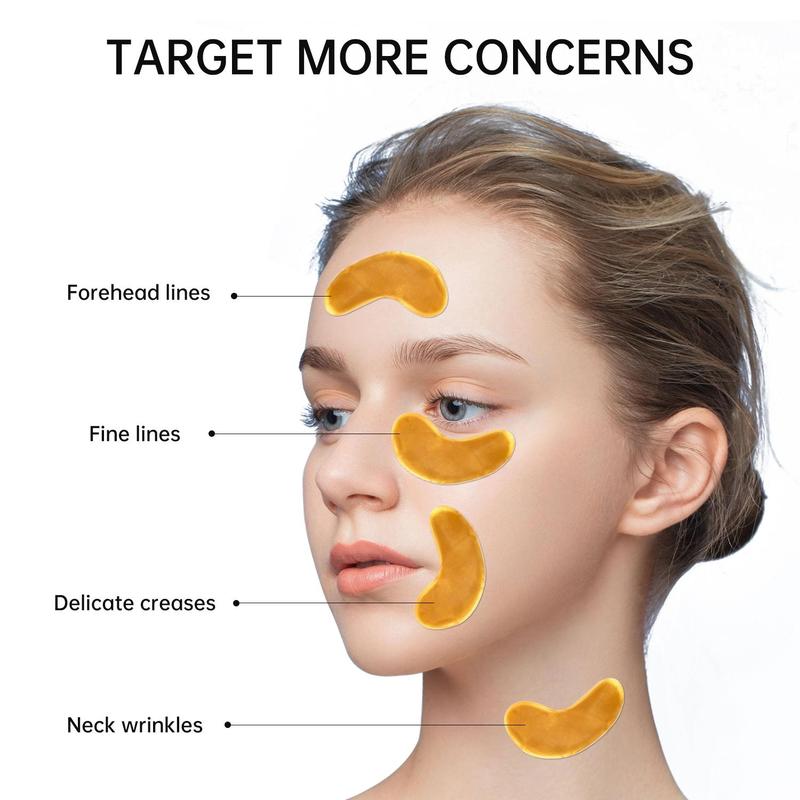 24K Gold Collagen Under Eye Masks, Comforting Skincare Moisturizing Eye Masks, 12 Pairs/Set, Soothing & Hydrating, Nourishing Under Eye Skin, Summer Eye Care Product