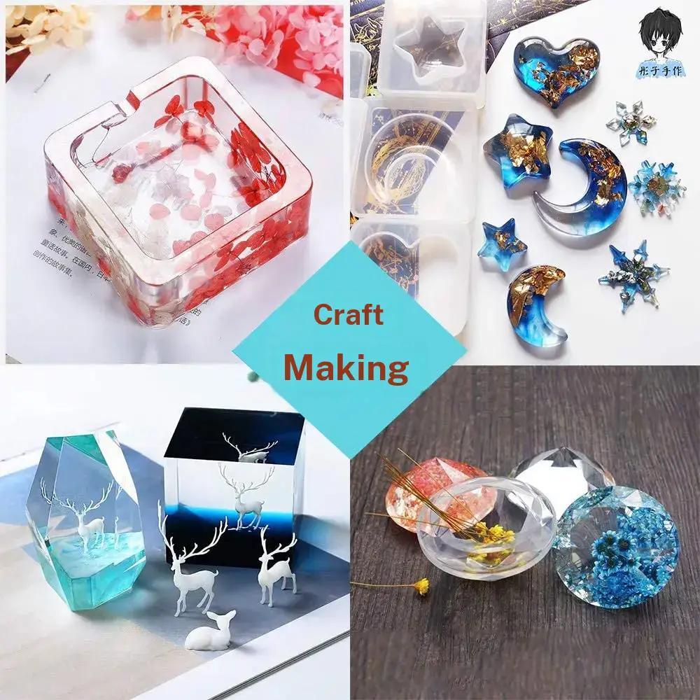 UV Resin Kit, Hard UV Resin, UV Curable Resin, Fast Curing Resin for Jewelry Making, DIY Craft Decoration, Coating, Hard Glue, Low Odor