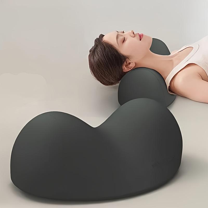 1 piece Simple Solid Color Sleep-Aiding Cervical Pillow, Sleep Neck Support Pillow, Adult-Specific Sleeping Massage Spinal Pillow, Neck Support Pillow, Dowager's Hump Contour Physiological Pillow