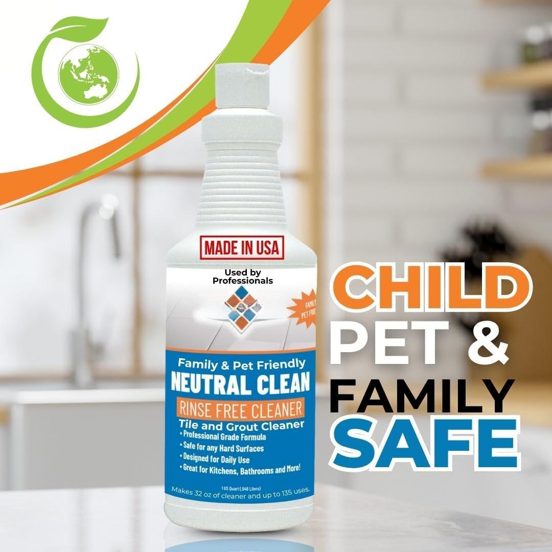pH Neutral Floor Cleaner - No Rinse Daily Mopping Solution for Tile, Stone, Marble & Hardwood - Streak-Free, -Free, Professional Grade Concentrate