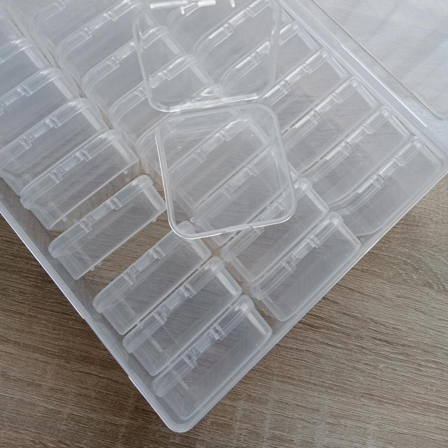 Qlastic Transparent Storage Box Set - Stackable Organizer for Jewelry, Beads, Rings & DIY Crafts | TikTok-Viral #OrganizationHack, Christmas Gift Wrapping Station, NYE Party Supply Keeper, Back-to-School Craft Storage - Portable Hardware & Accessories Con