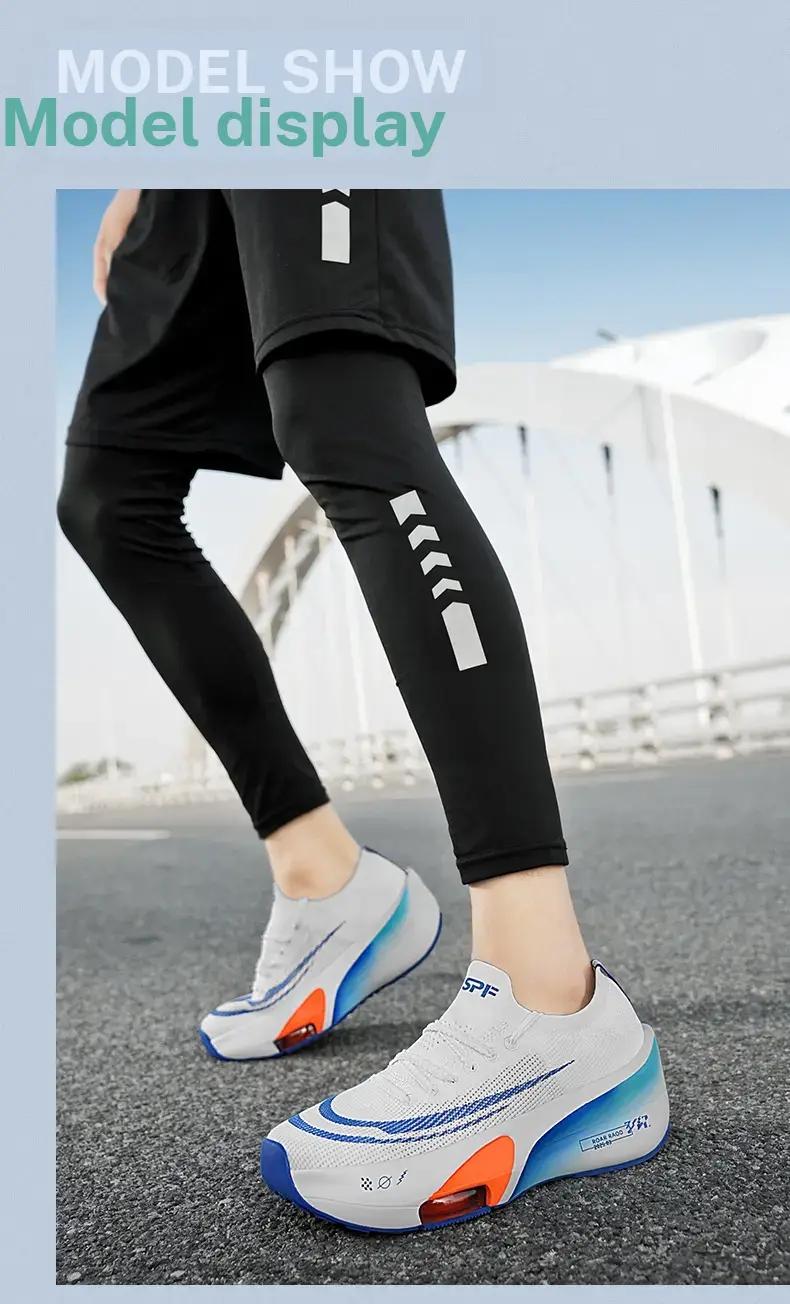 Stylish Unisex Sports Running Shoes with Breathable Knitted Upper, Non-Slip Technology and Shock Absorption for Everyday Fitness, Road Running Shoes, Athletic Running Shoes, Workout Sneakers