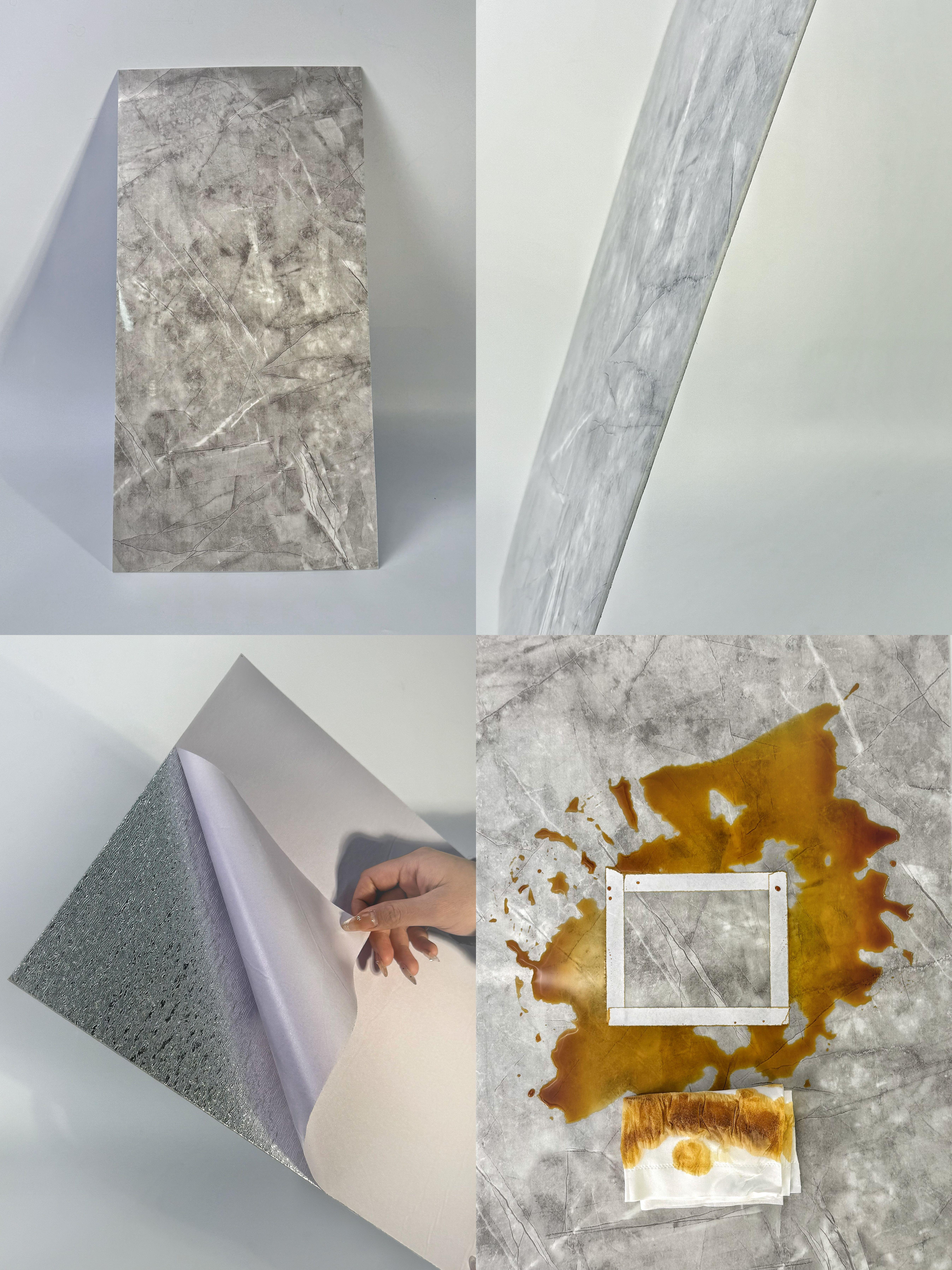 20/40Pcs Large White Marble Tile Wall Stickers, wallpaper, Easy Peel & Stick, Waterproof Self-Adhesive Panels for Kitchen, Living Room, Bathroom, Corridor, Home and Dormitory - 23.62*11.8 inch Smooth Decor