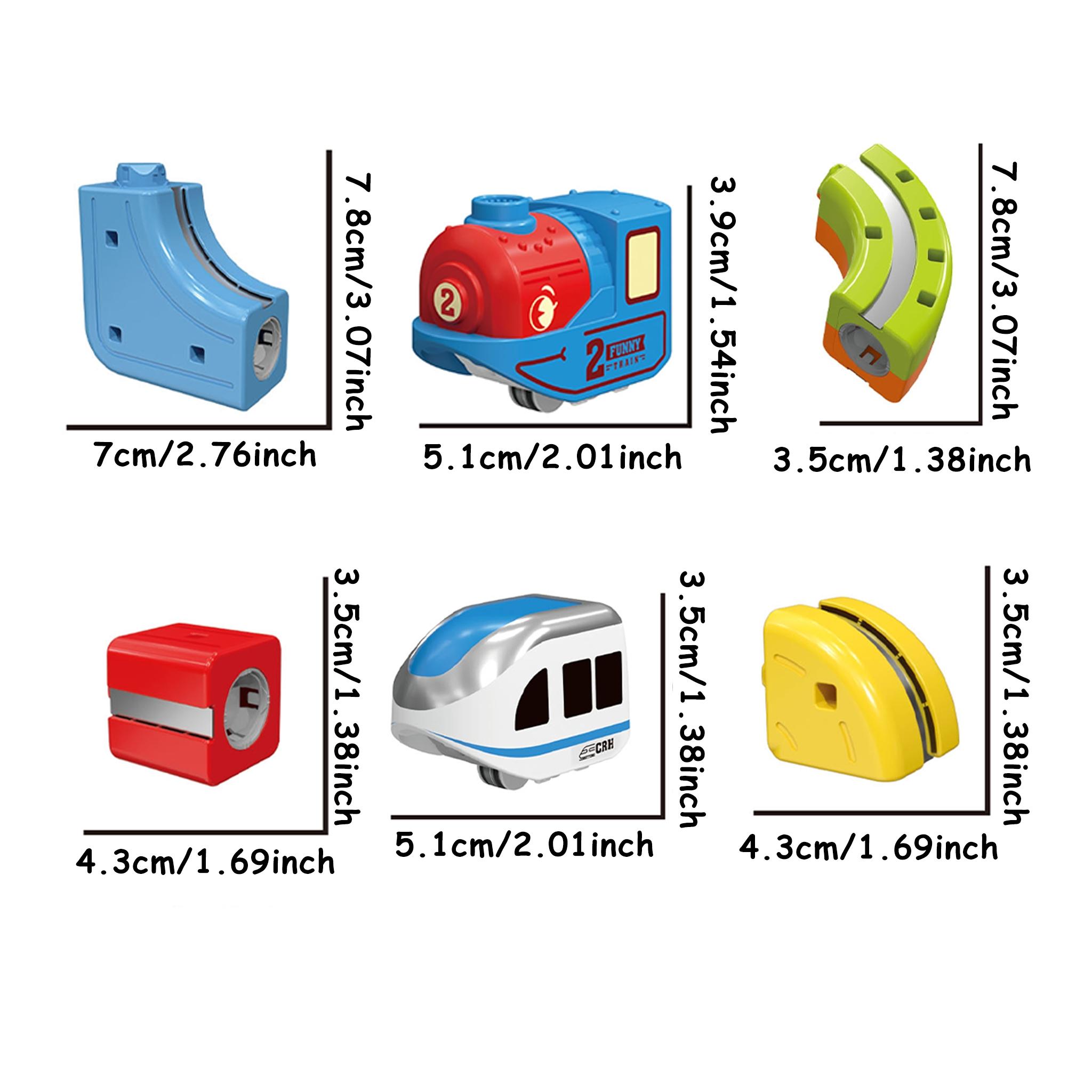 Electric Train Set, Flexible Bendable Track Toddler Train Tracks, Build Toy Train Tracks, Anti-Gravity 3D Embedded Layout, Stem Learning Gift