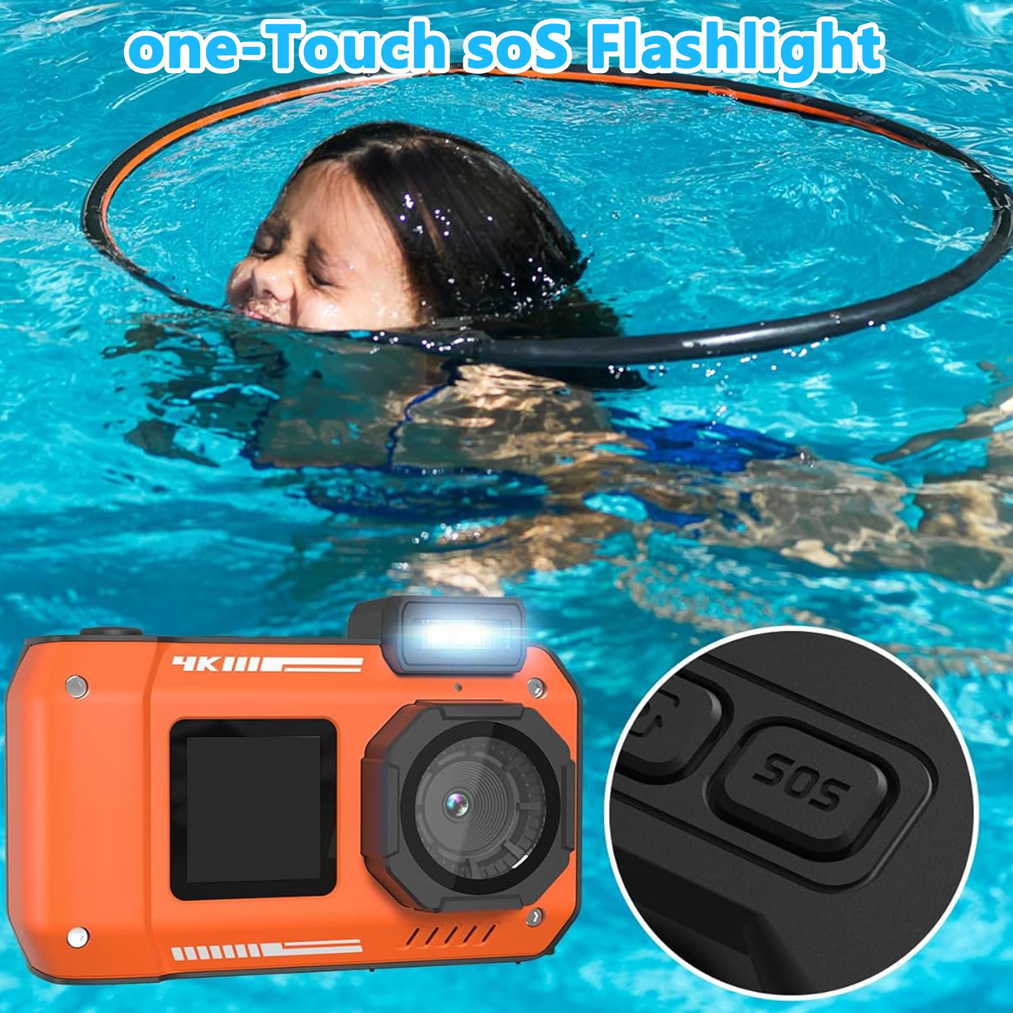 4kdigitalcamera,65 MP waterproof camera , 10 meters underwater camera snorkeling,Resolution travel vlogging camera,Summer Gift High