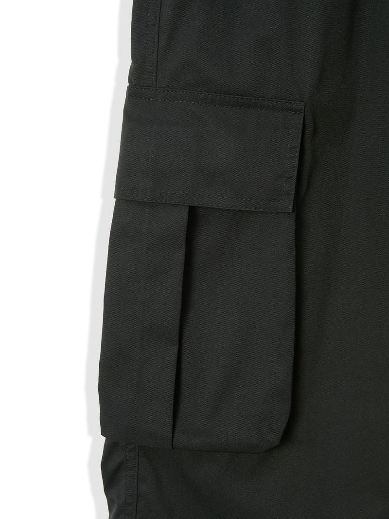 Men's Solid Pocket Drawstring Cargo Pants, Loose Street Straight Leg Trousers, Mens Clothing, Summer Pants, Men's Bottoms for Daily Wear