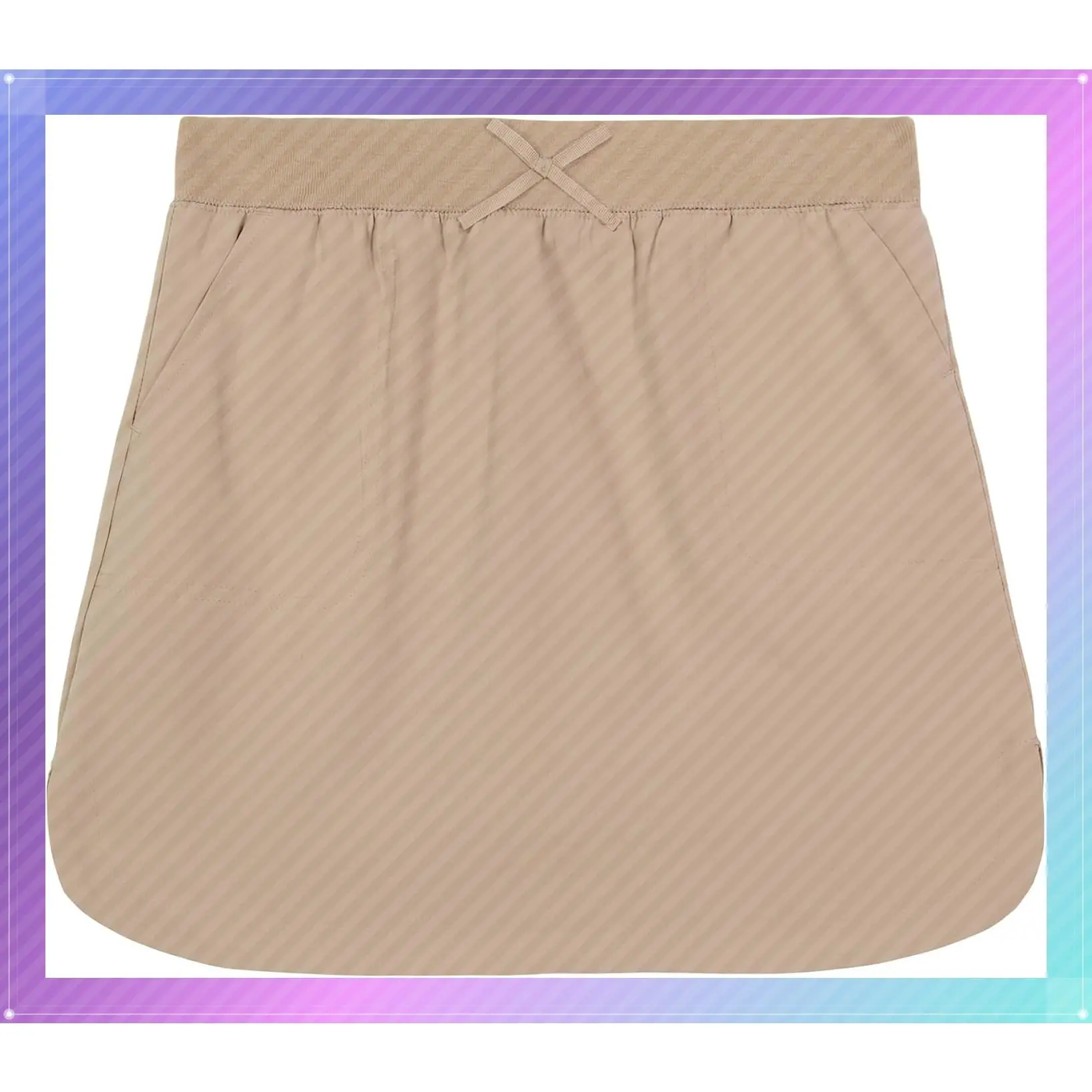 Girls' School Uniform Pull-on Scooter Skirt with Undershorts, Knit Waistband & Functional Pockets, Wrinkle ResistantGift