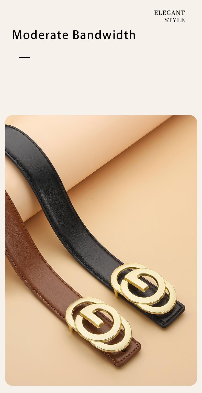 Luxury Women's Waist Belt, Trendy Exquisite Belt with Letter G Alloy Buckle, Adjustable Design for Daily Commute & Office Casual Wear, Perfect Gift Idea