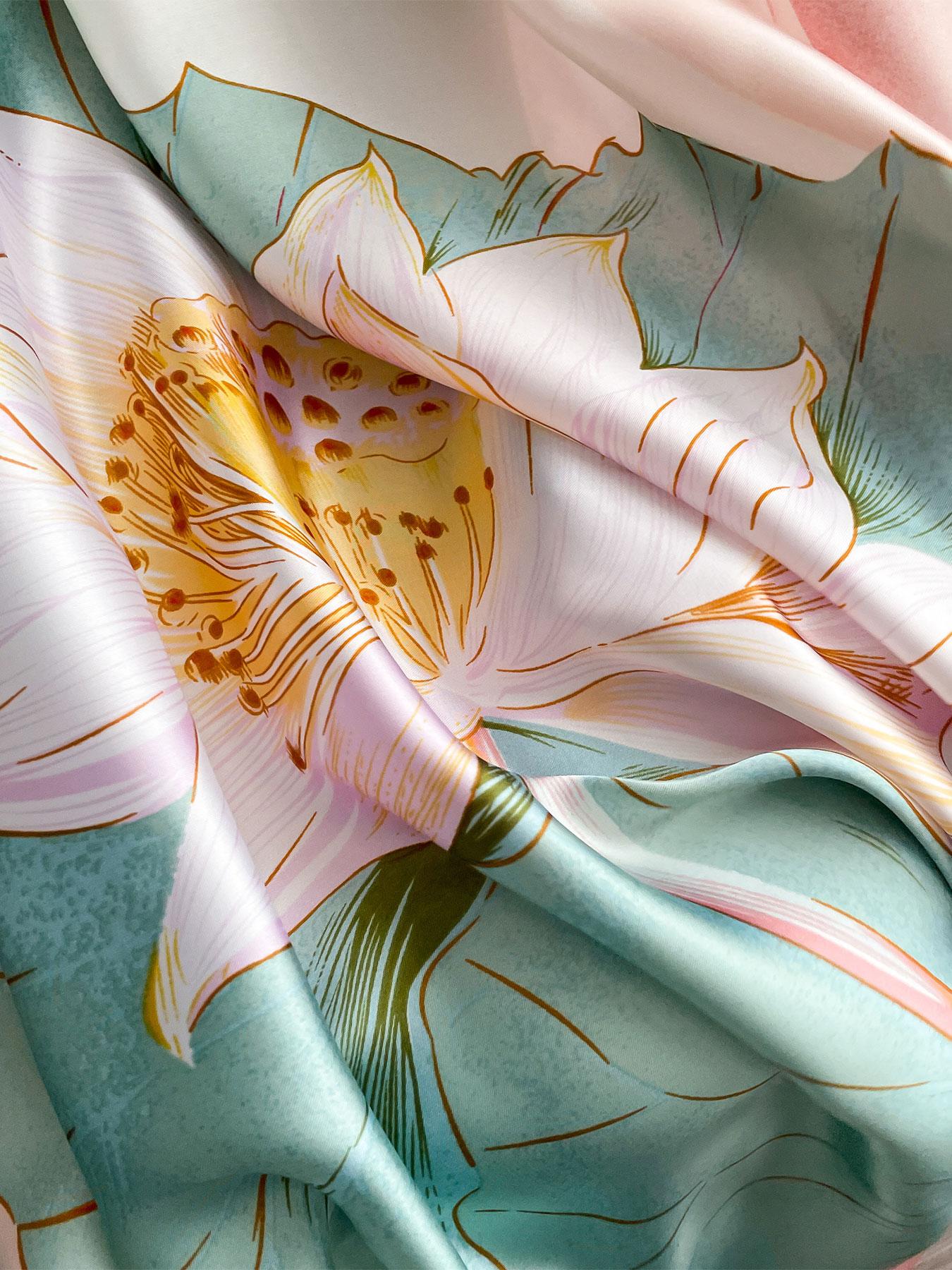 Women's Elegant Floral Print Scarf, Fashionable Soft Lightweight Shawl for All Seasons, Casual Versatile Scarf for Women & Girls