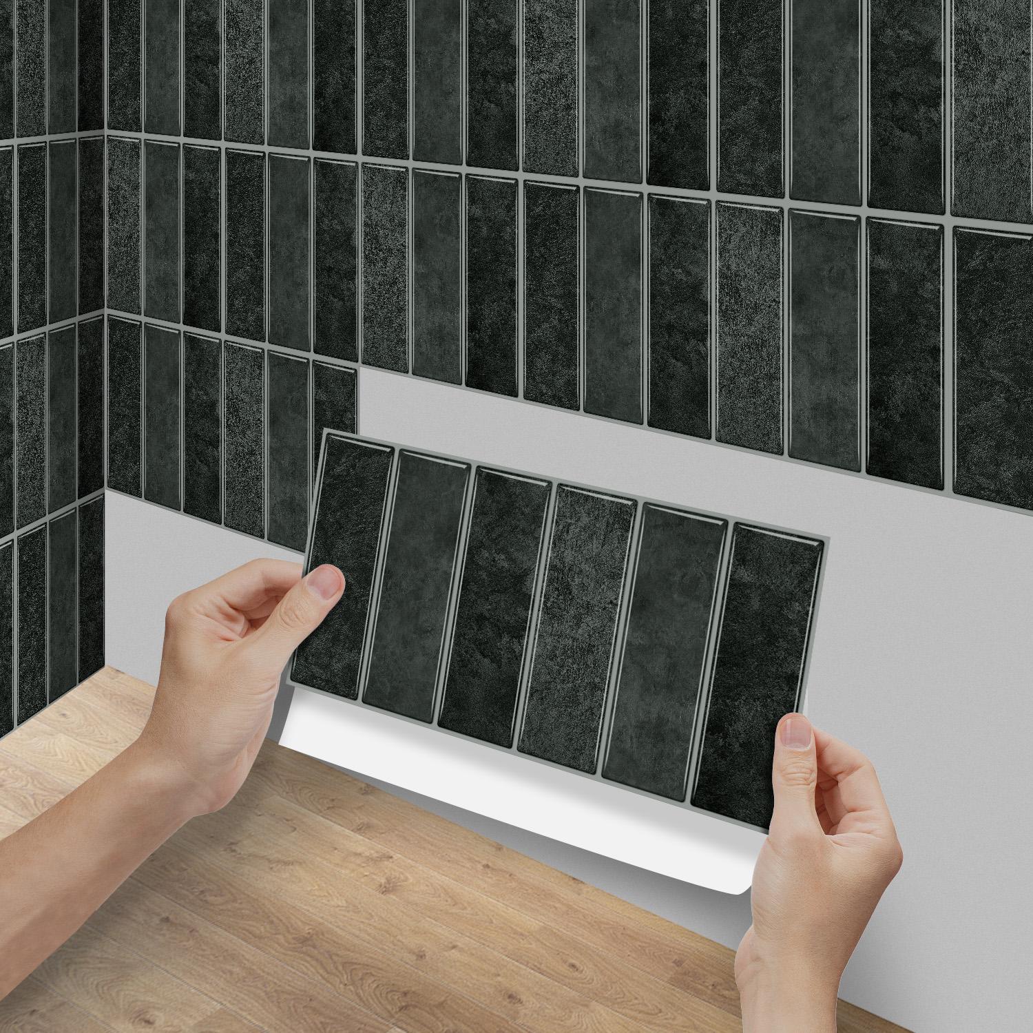 Kitchen Marble Backsplash Wallpaper, Peel and Stick Waterproof Oilproof Wall Tiles, Universal Flat Sticker for Kitchen Walls