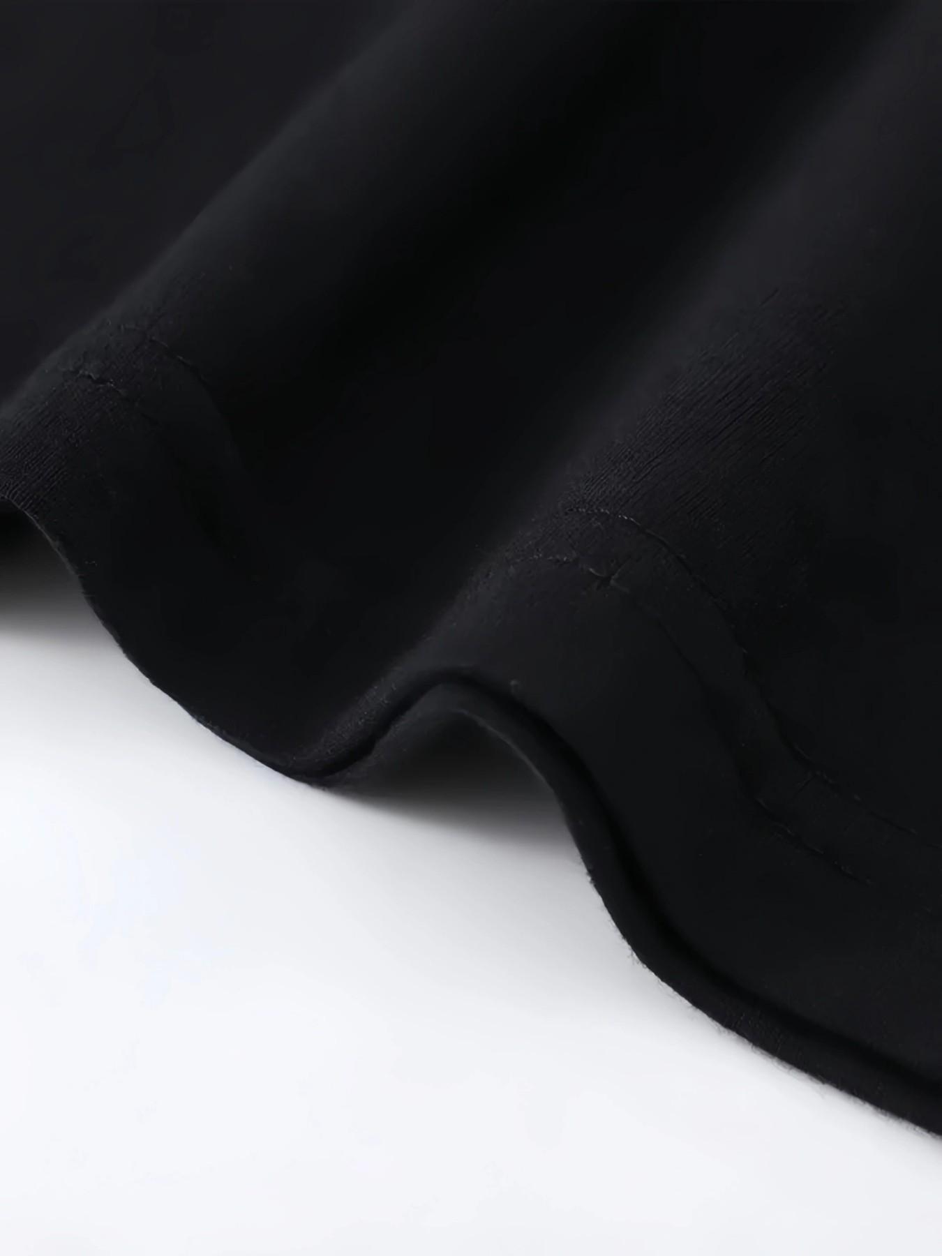 Men's Short Sleeve T-Shirt, Gothic Skull Cross Print, Casual Loose Fit, Breathable Round Neck, Streetwear Fashion, All Seasons