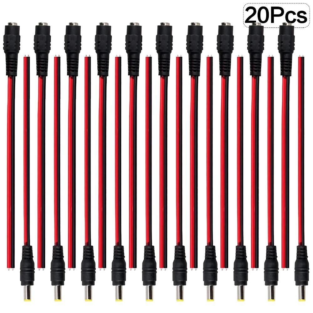 5.5x2.1mm Dc power plug 7 jack connector Kit, Cables & Adapters for LEd Strips, Cctv security cameras, diy electronics, cctv installation, electrical wiring, universal Power Supply Connectors