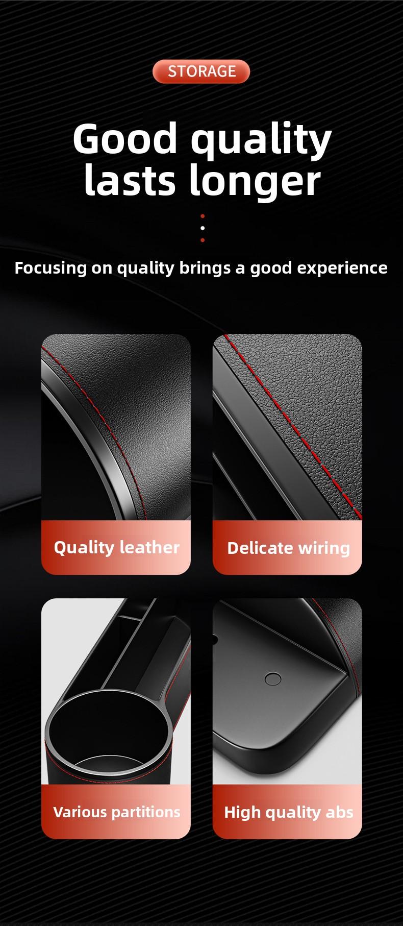 Car Seat Side Storage Box Car Interior Organizer Bag Car Gap Filler for Phone Keys Wallet Car Accessories Auto Interior Decoration Black Tech Car Gadget Car Seat Pocket Organizer for Car Storage Solut