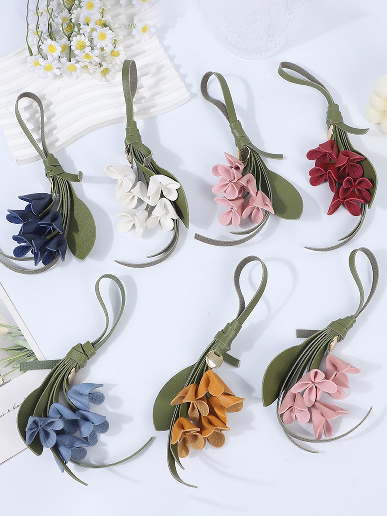 PU Flower Bag Charm, Elegant Design for Valentine's Day, Mother's Day, Teacher's Day Gifts, Perfect for Daily Bag Accessories